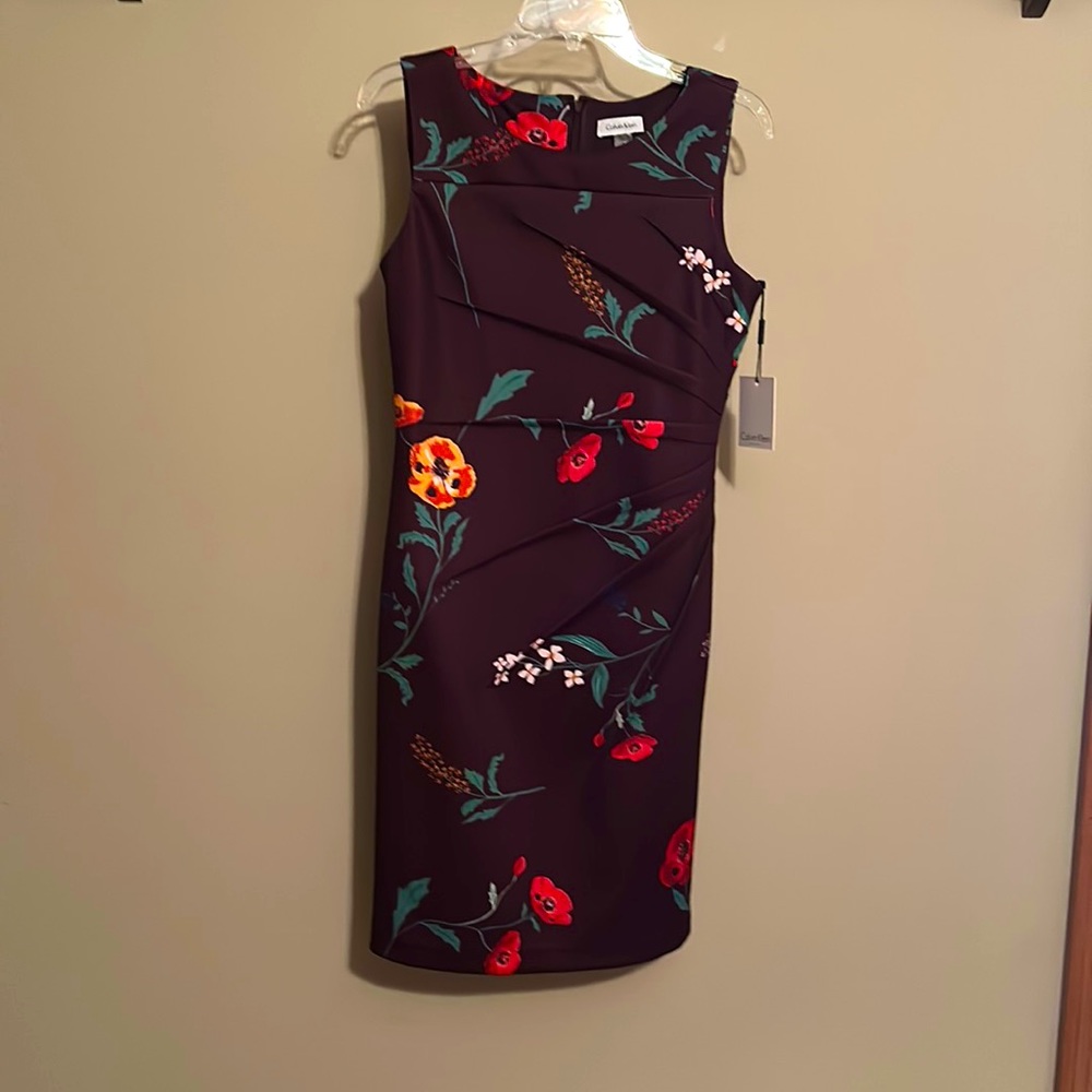 Calvin Klein Plum Melodie Knit Scuba Dress